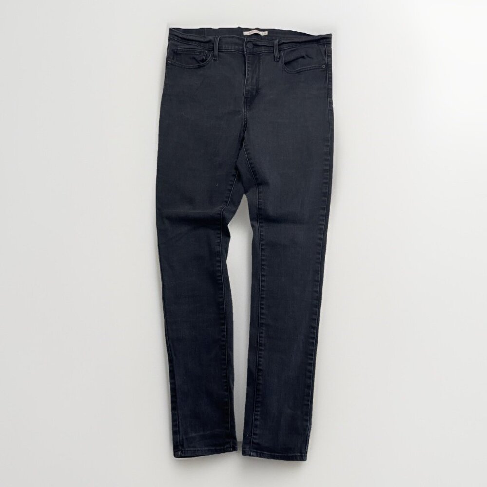 Levi’s Women’s Slimming Skinny Stretch Jeans Black Denim Sz 32 High Rise Fit